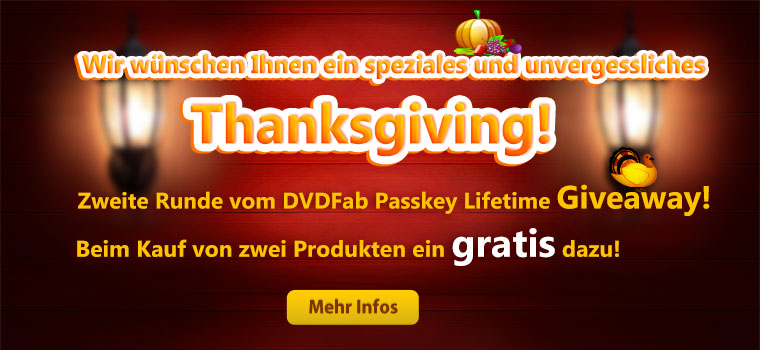 Software Infos & Software Tipps @ Software-Infos-24/7.de | DVDFab Thanksgiving Aktion 2015